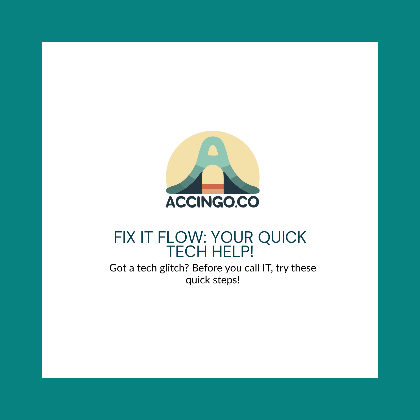 Image contains title and subtitle of the Fix It Flow